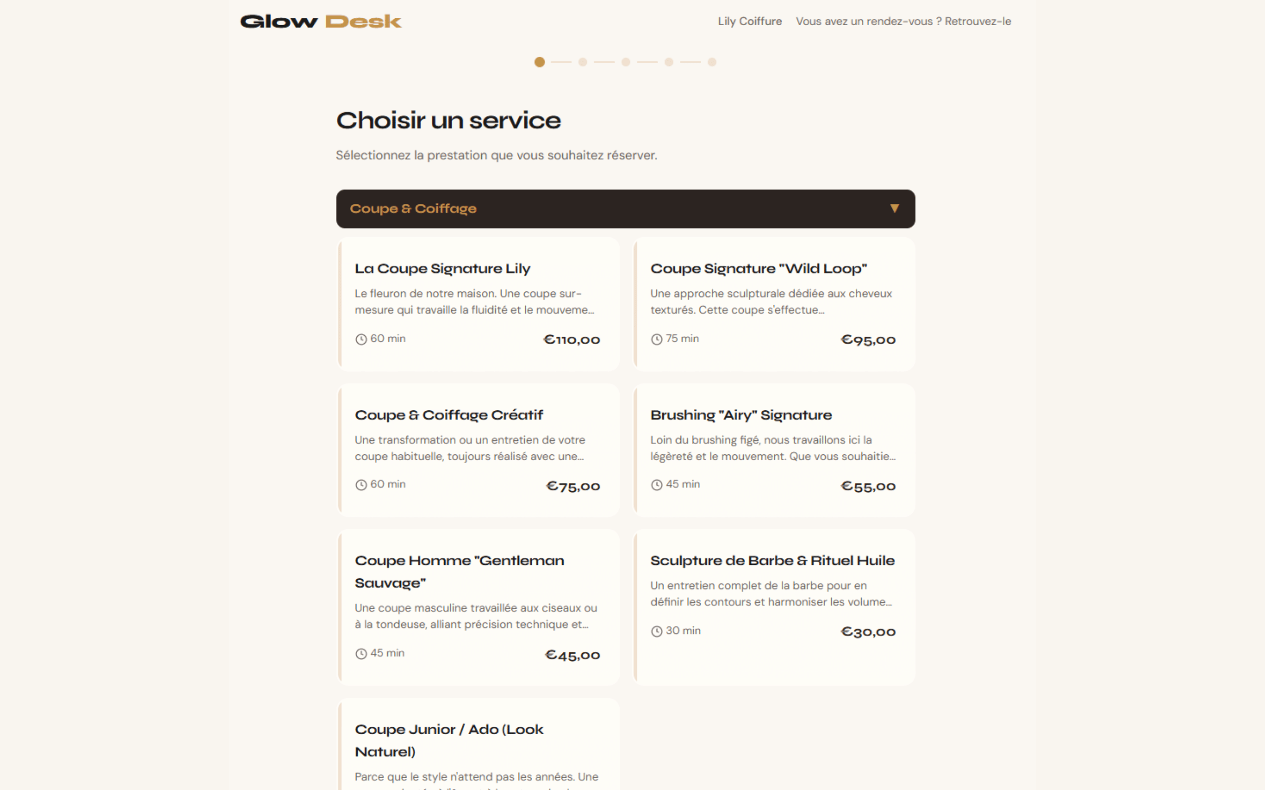 Booking GlowDesk 1