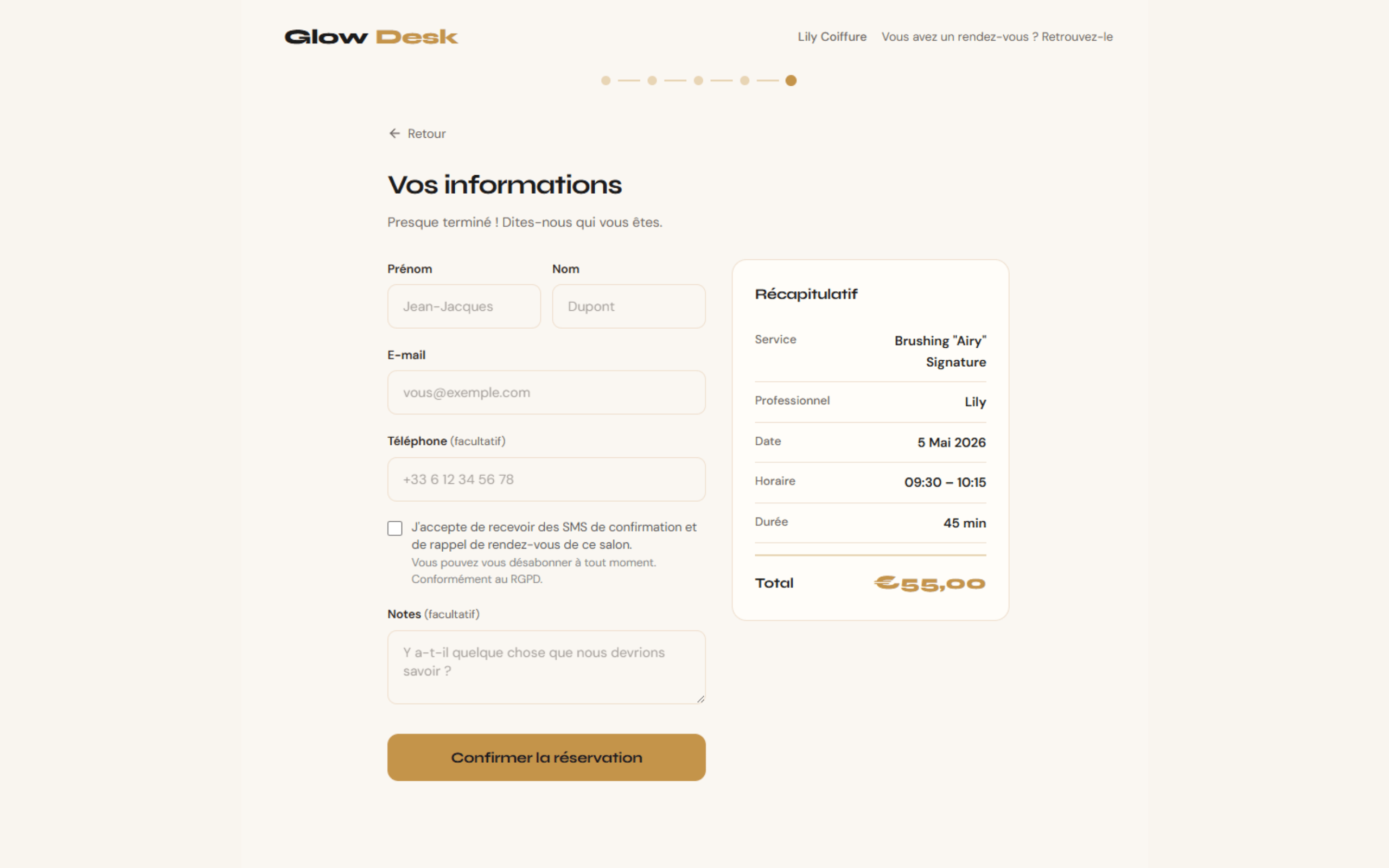 Booking GlowDesk 5